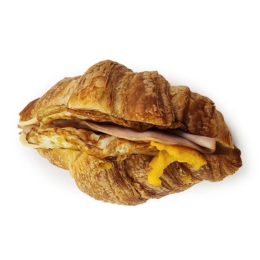 Croissant with Ham, Egg and Cheese