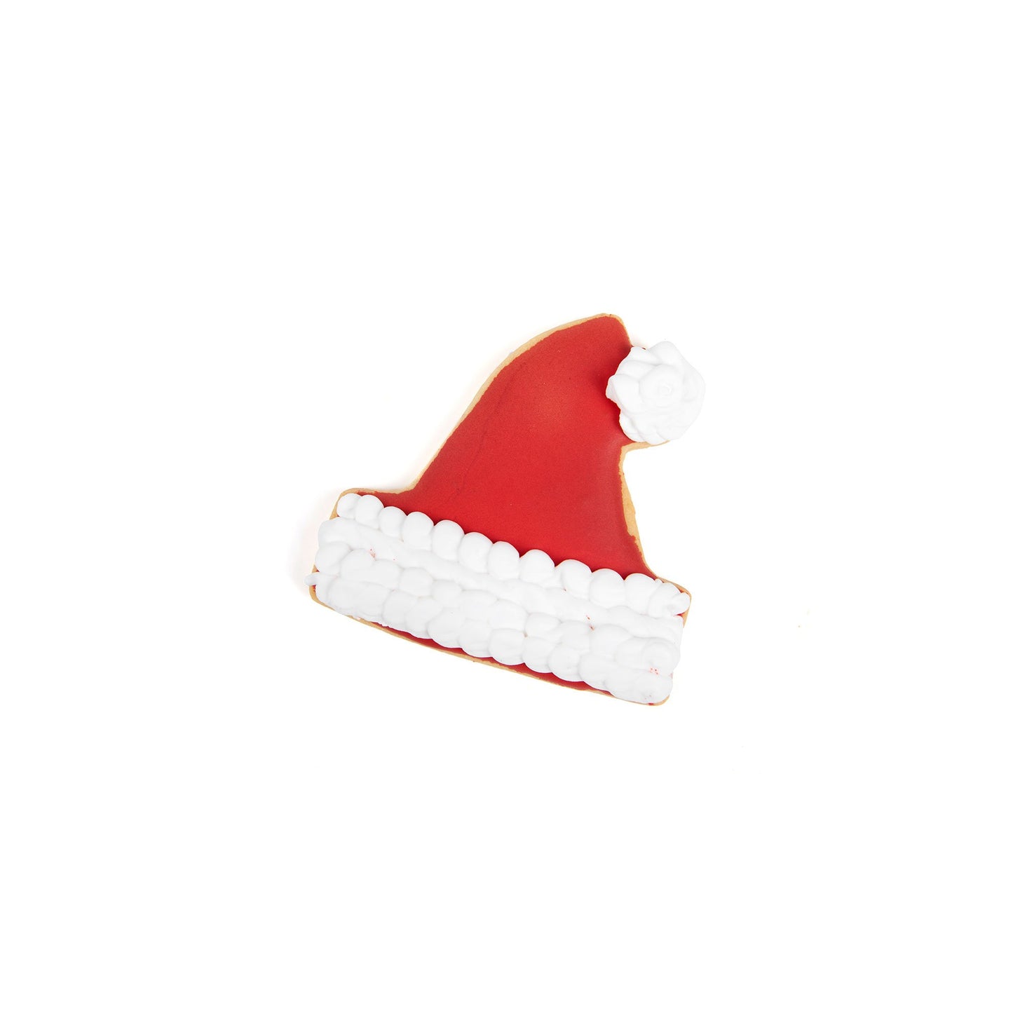 Santa Hat Shortbread Cookie