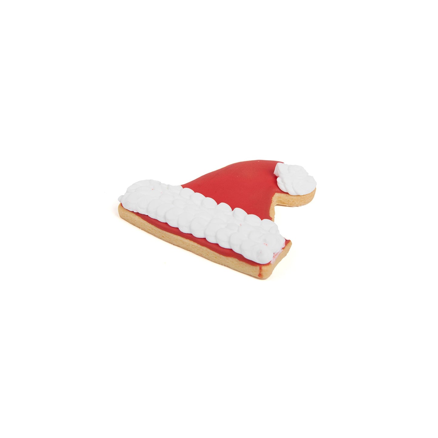 Santa Hat Shortbread Cookie