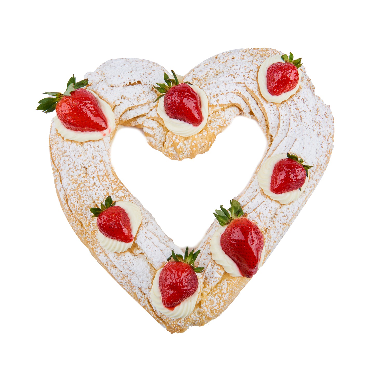 Valentine's Day Big Heart Strawberry Zeppole